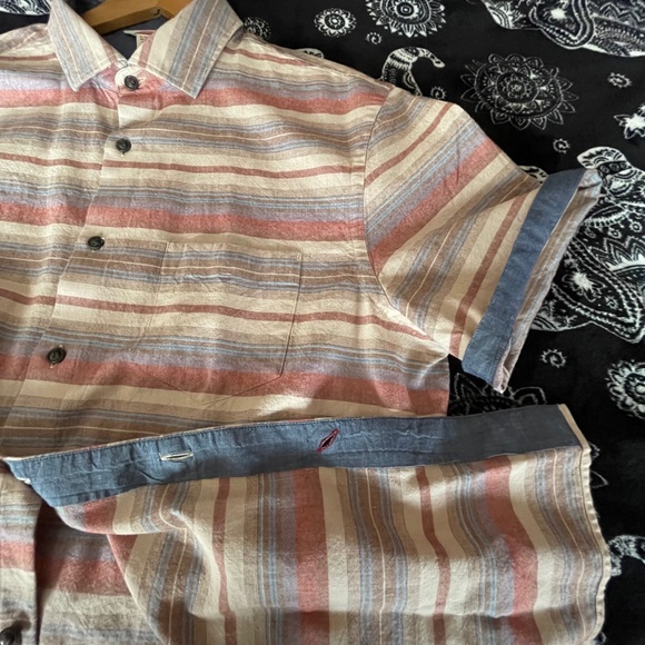Hudson North Men's Button Down Striped Short Sleeve XL - Picture 8 of 8